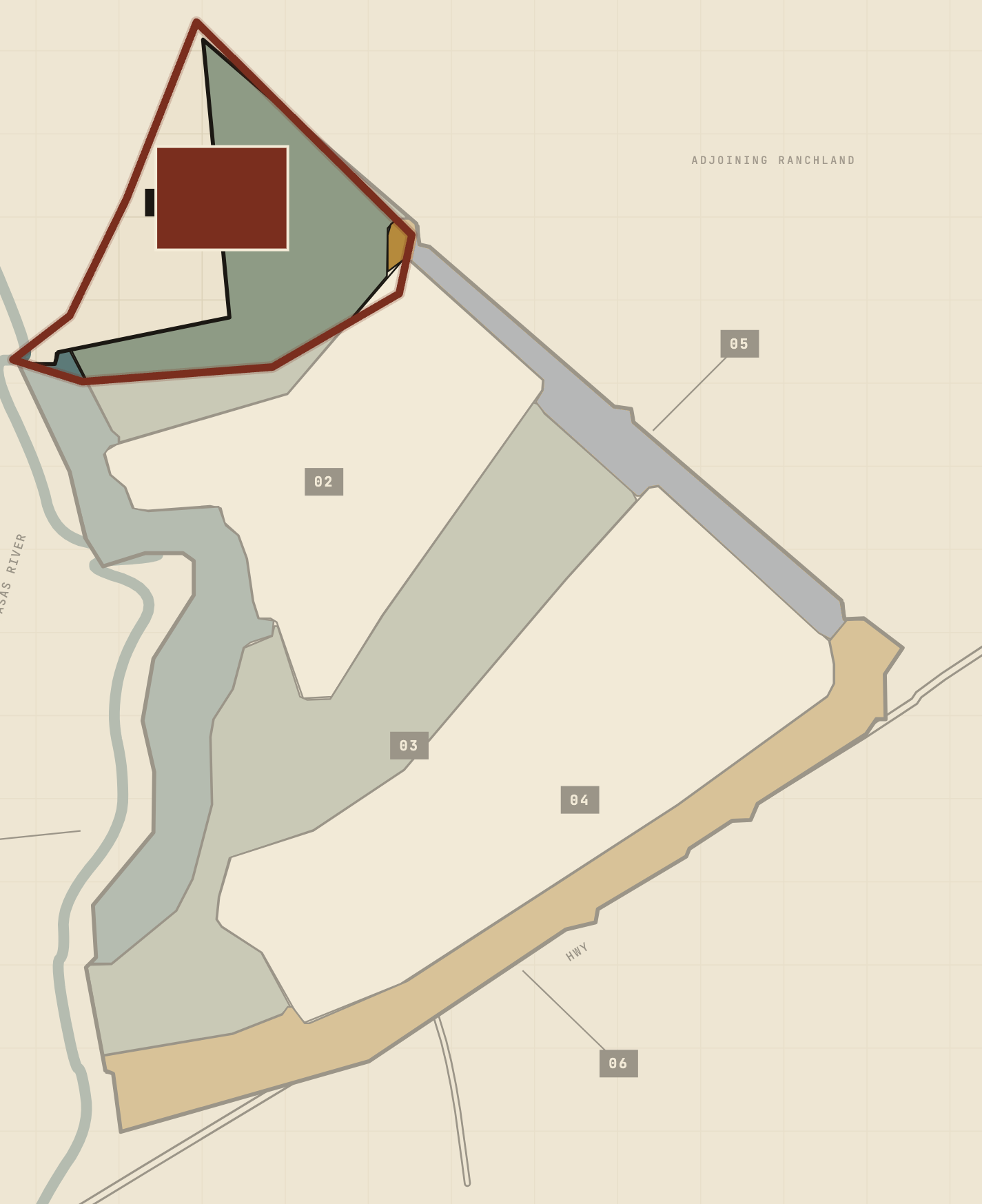 Locator plate for section 01 — Western Headwaters Savanna
